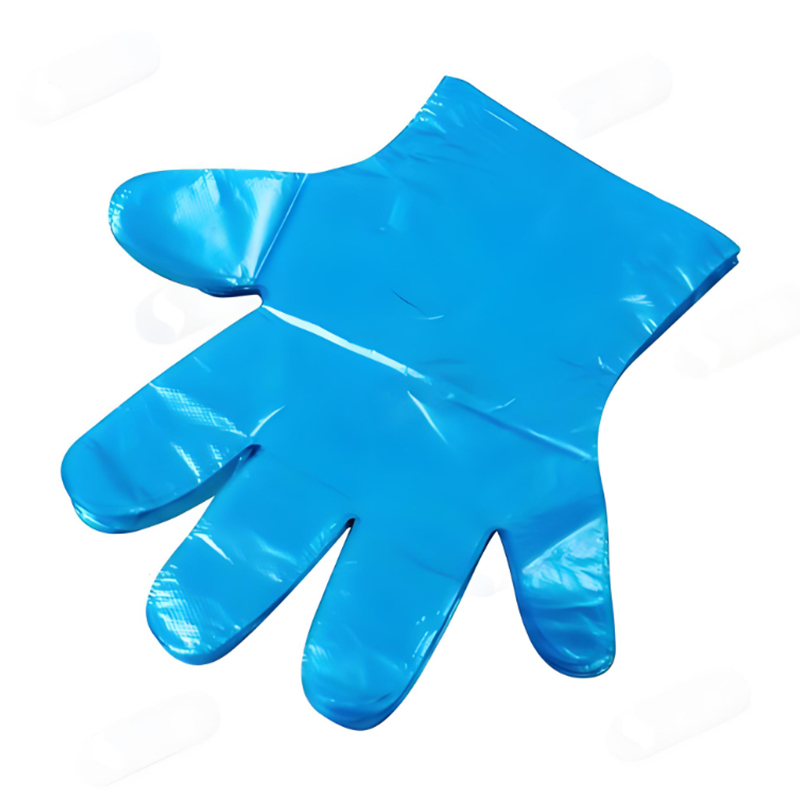 항균, 산 및 알칼리 방지 블루 HDPE 장갑